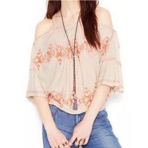 Free People New World Peasant Cold Shoulder Dune S